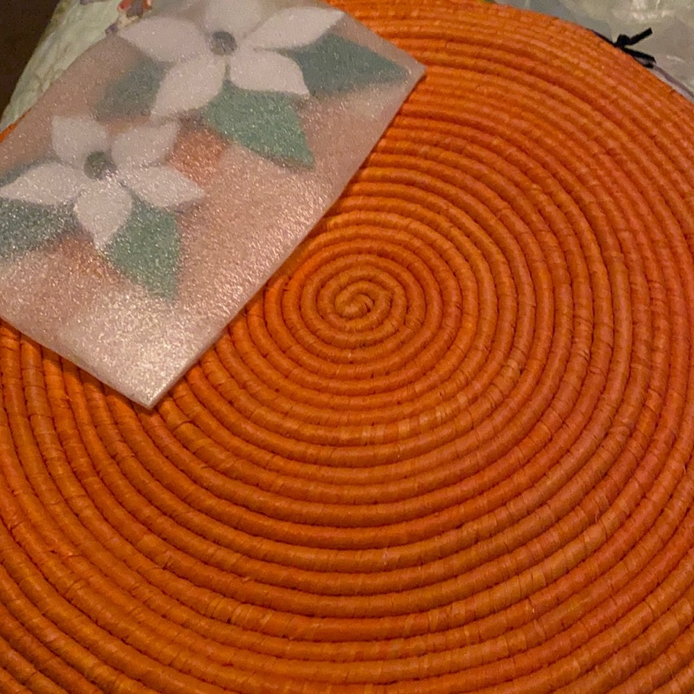 Kate Spade Spice Things Up Orange Straw Tote